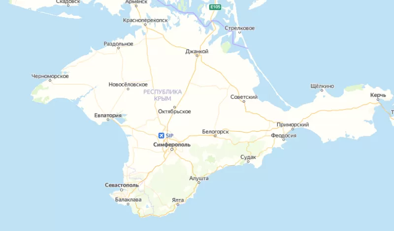 Зоны покрытия на карте Крыма в Липецке 
