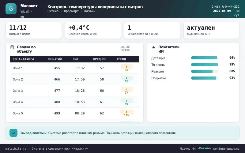 Отчёт за период — Система Малахит